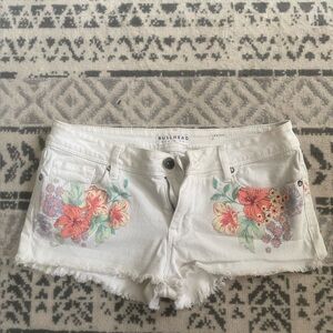 Bullhead Floral Denim Shorts